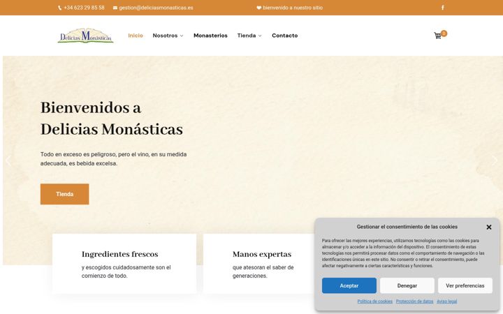 Snimka zaslona za deliciasmonasticas.es