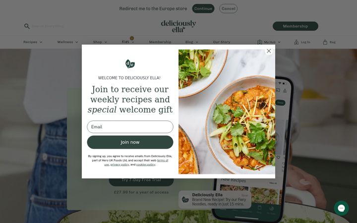 Screenshot of deliciouslyella.com