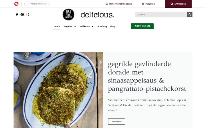 Screenshot of deliciousmagazine.nl
