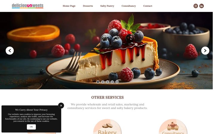 Screenshot of deliciousweets.co.uk