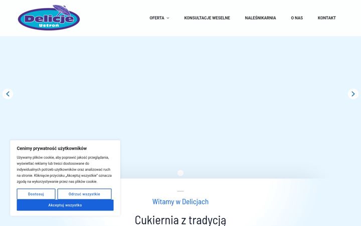 Skærmbillede af delicje-ustron.pl