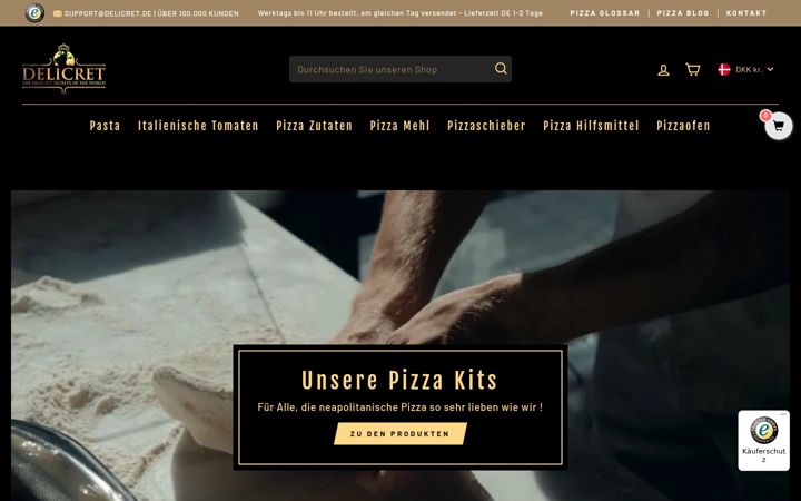 Screenshot of delicret.com