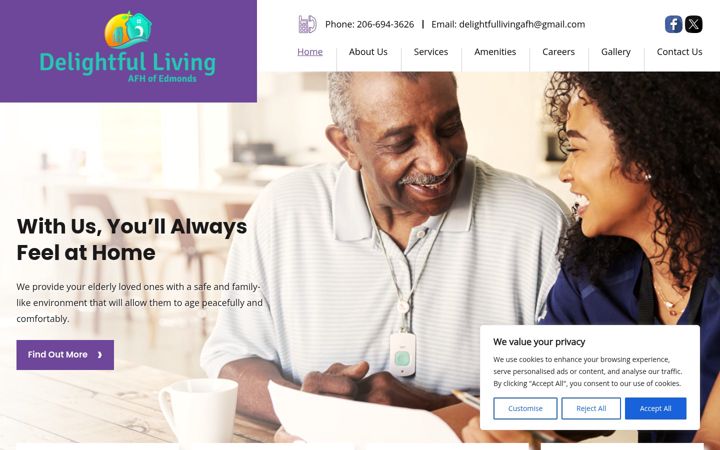 Screenshot of delightfullivingafh.com