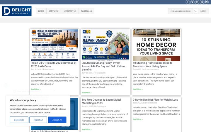 Screenshot of delightitsolutions.com