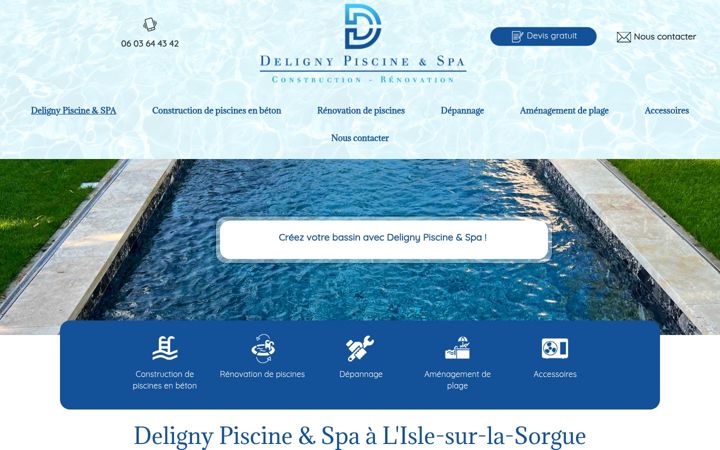 Screenshot of deligny-piscine.fr