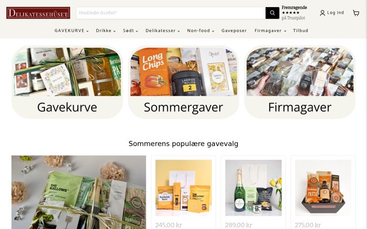 Screenshot of delikatessehuset.dk
