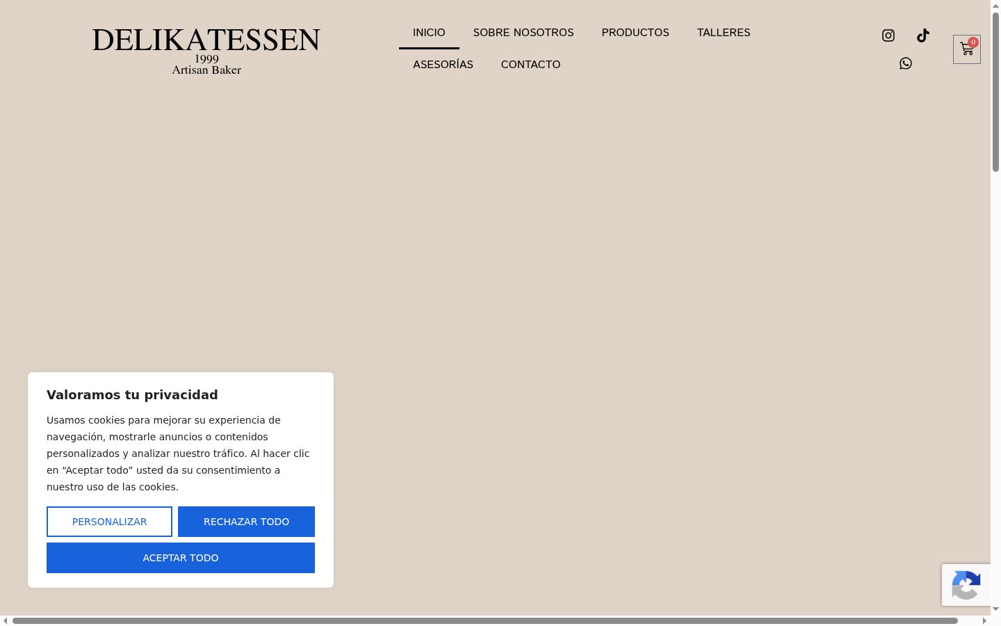 Screenshot des Einwilligungsbanners vor jeglicher Interaktion