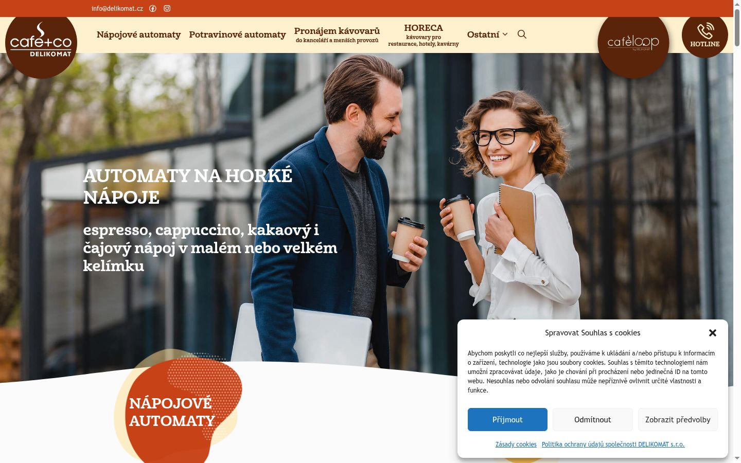 Ekrānuzņēmums ar piekrišanas baneri, kas tika rādīts pirms jebkādas mijiedarbības