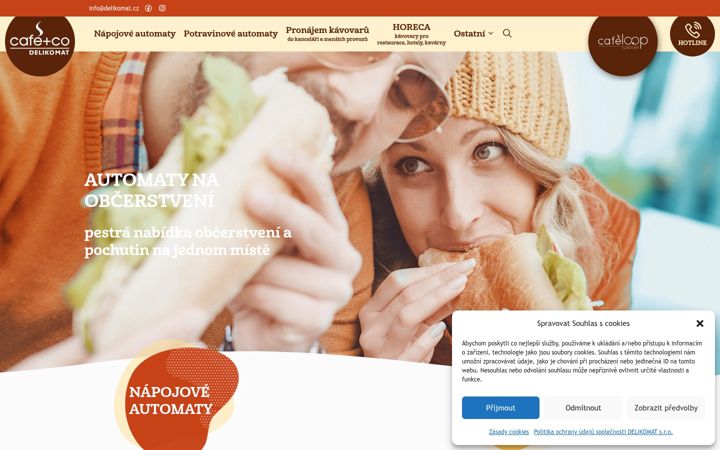 Ekrānuzņēmums no delikomat.cz