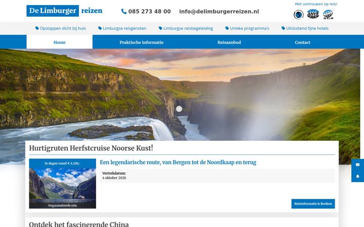 Screenshot of delimburgerreizen.nl