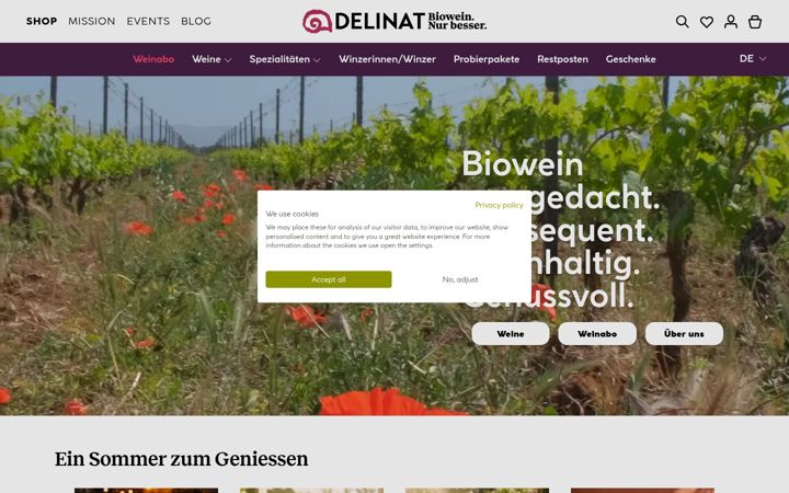Screenshot of delinat.com
