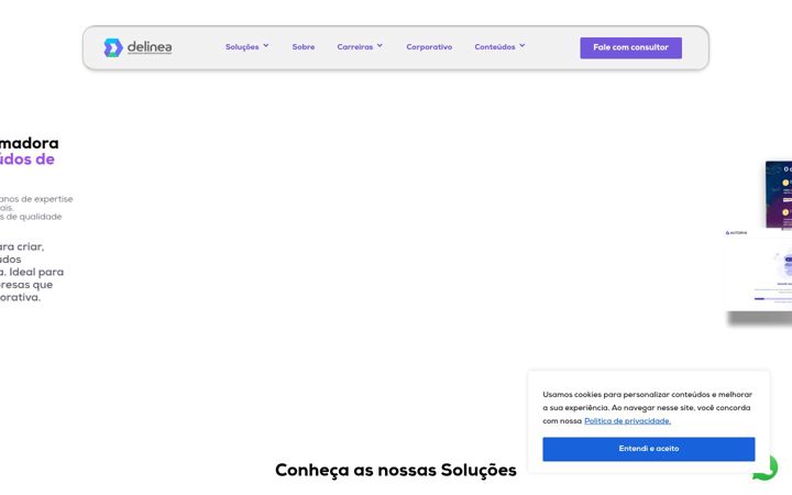 Screenshot stránky delinea.com.br