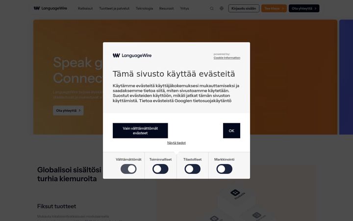Skærmbillede af delingua.fi