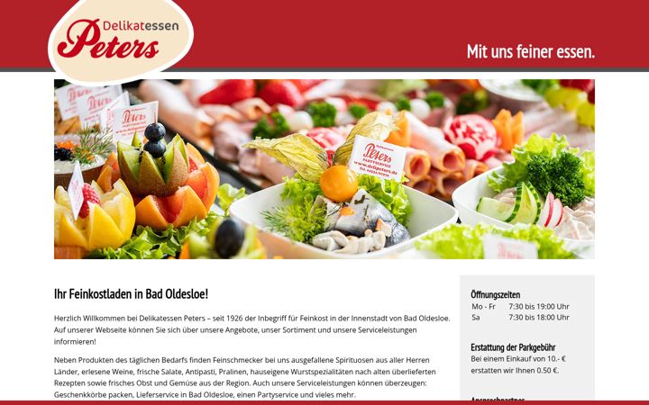 Screenshot of delipeters.de
