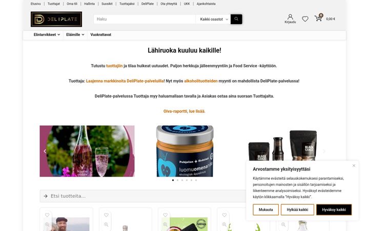 Skærmbillede af deliplate.fi