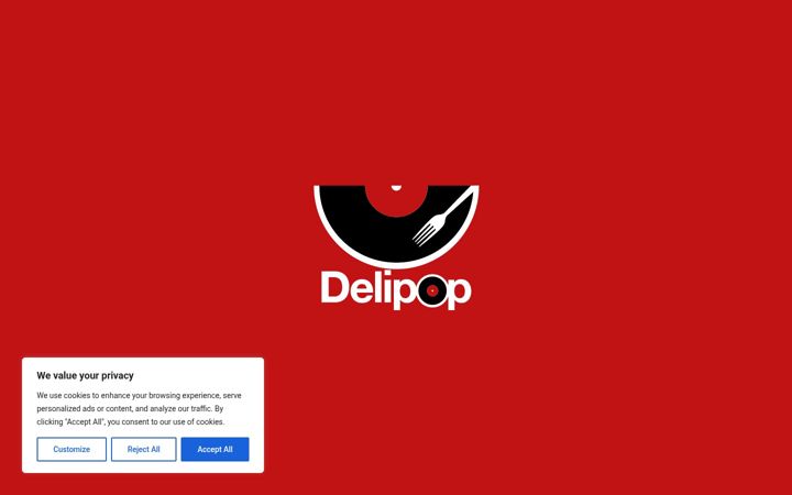 Screenshot of delipopcatering.com