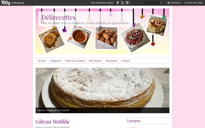 Screenshot of delirecettes.fr