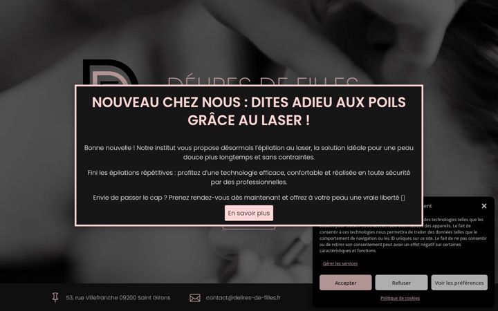Screenshot of delires-de-filles.fr