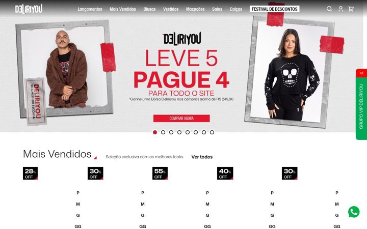 Screenshot of deliriyou.com.br