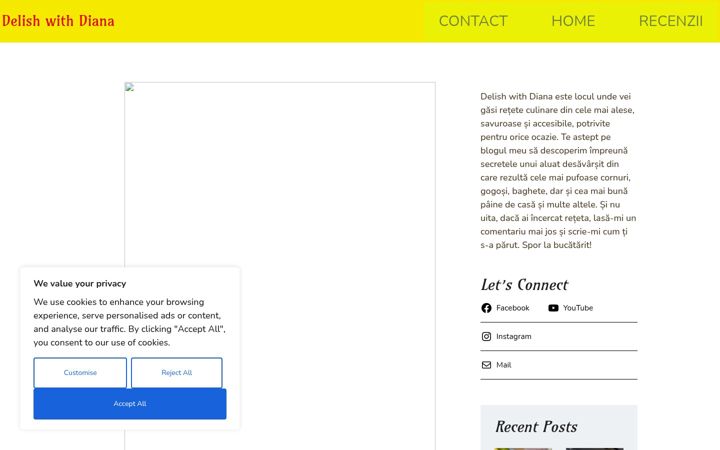 Screenshot of delishwithdiana.com