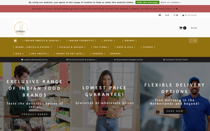 Screenshot of delispice.nl