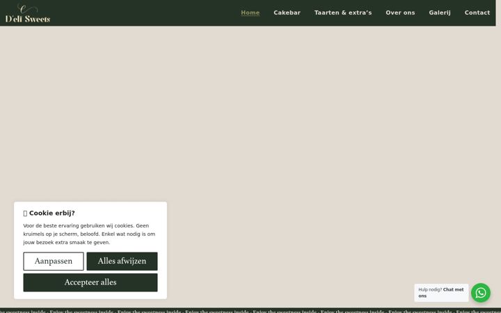Screenshot van delisweets.nl