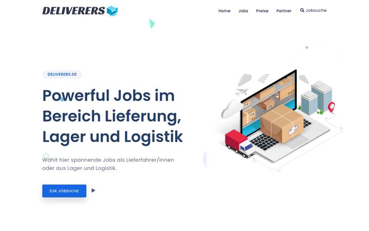 Screenshot of deliverers.de