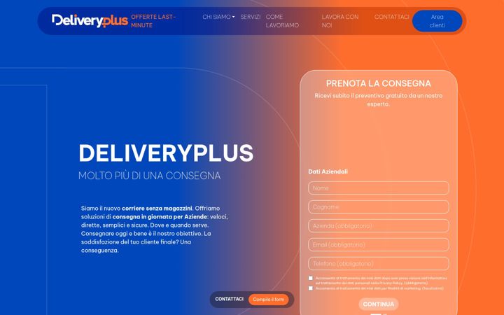 Skærmbillede af delivery-plus.it