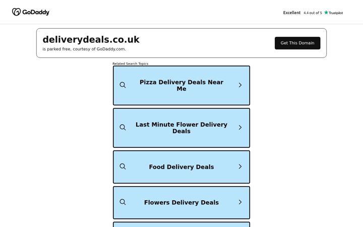Screenshot of deliverydeals.co.uk