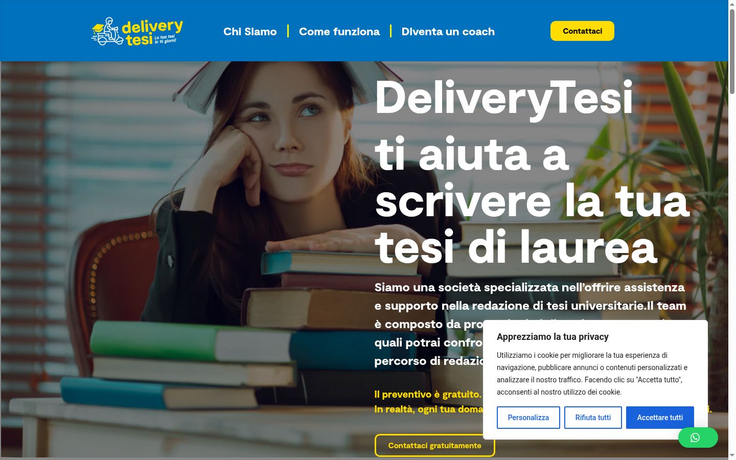 Képernyőkép a bármilyen interakció előtt megjelenő hozzájárulási bannerről