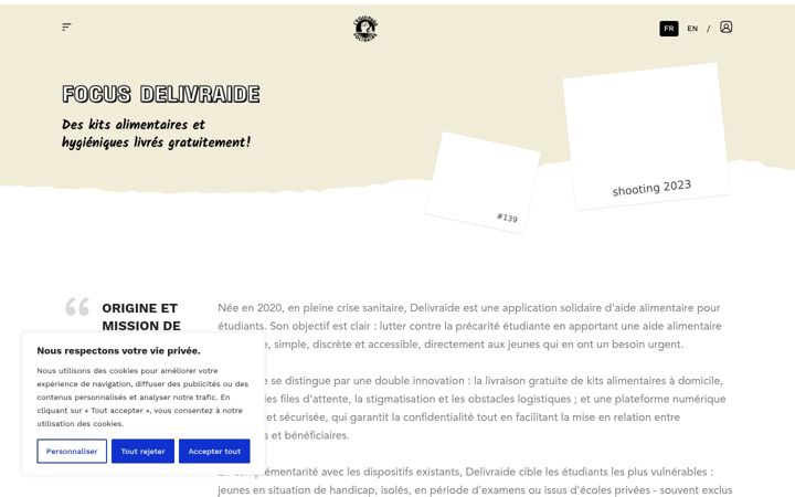 Screenshot of delivraide.org