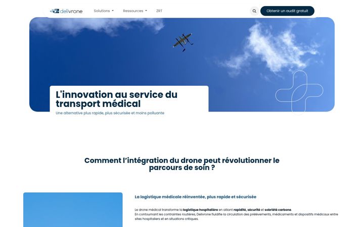 Screenshot of delivrone.fr