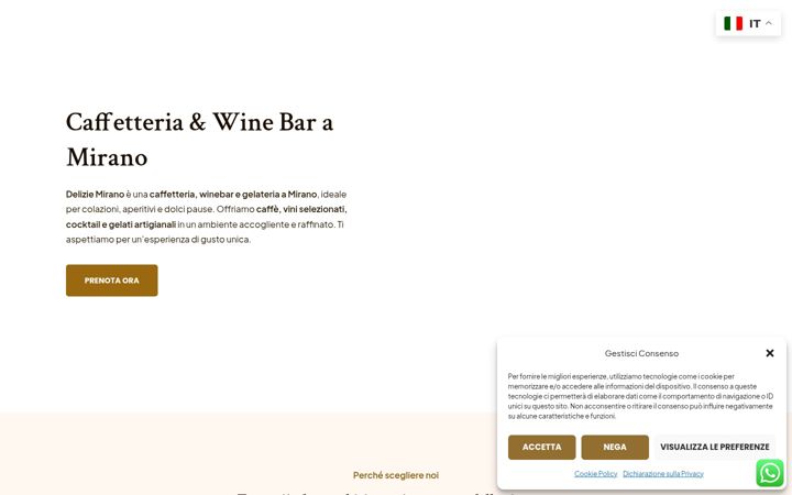 Screenshot von deliziemirano.it