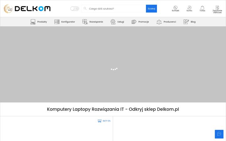 Captură de ecran a delkom.pl
