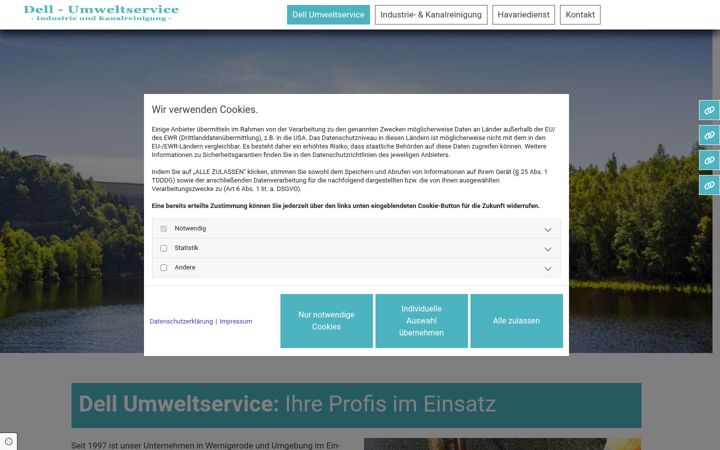 Screenshot of dell-umweltservice.de