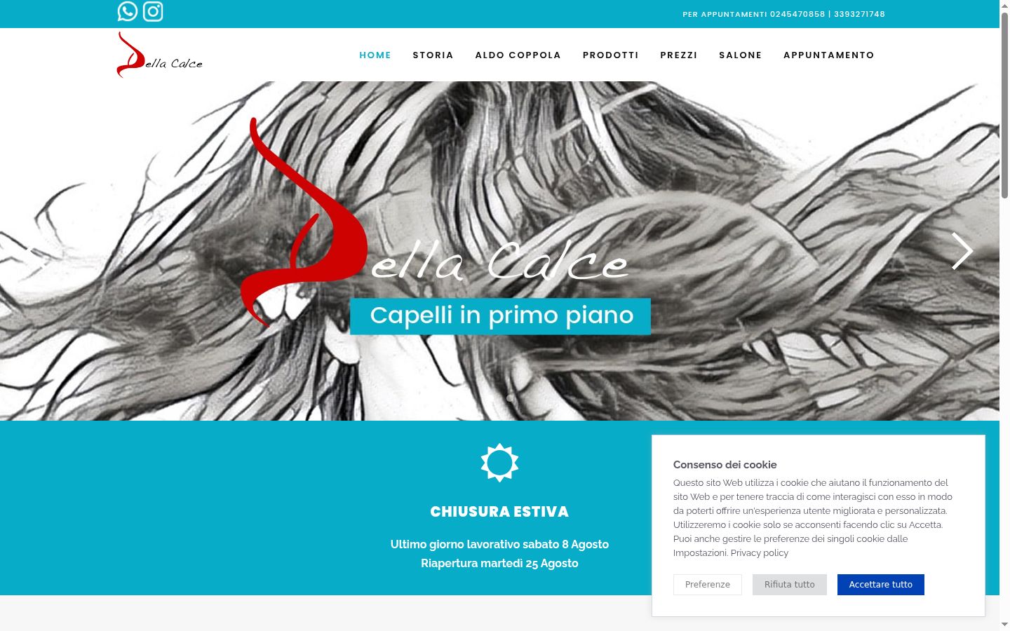Captura de ecrã do banner de consentimento apresentado antes de qualquer interação