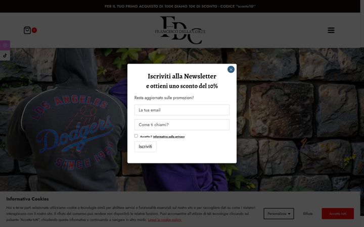 Screenshot von dellacortestore.it