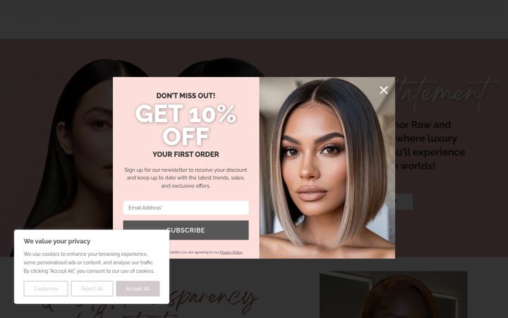 Screenshot of dellamairehair.com
