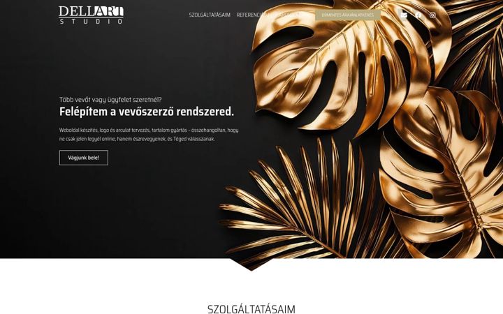 Zrzut ekranu dellartstudio.hu