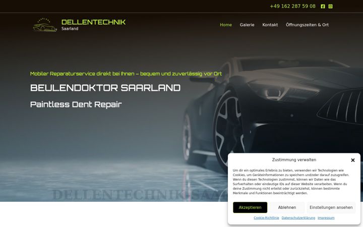 Screenshot of dellentechnik-saarland.de