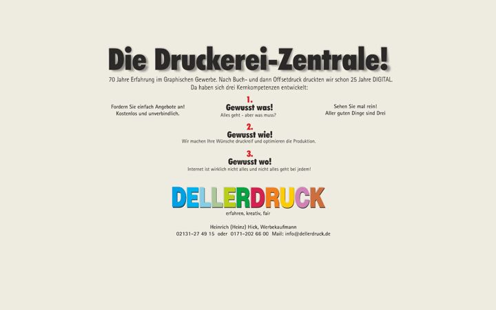 Screenshot of dellerdruck.de