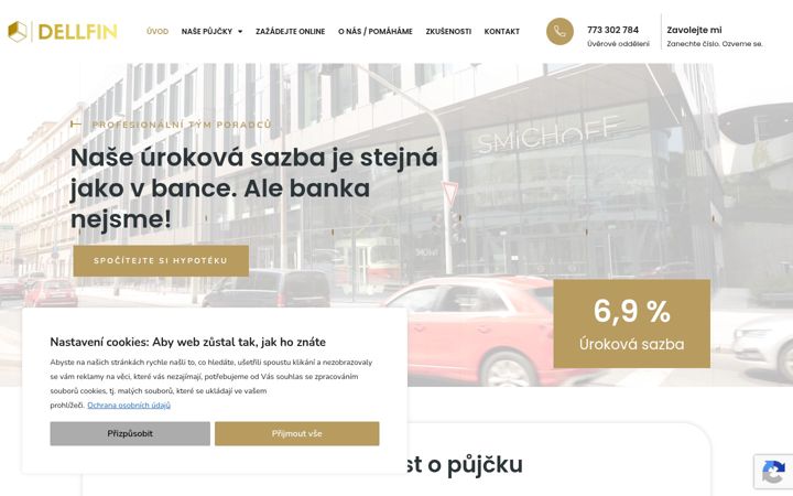 Ekrānuzņēmums no dellfin.cz