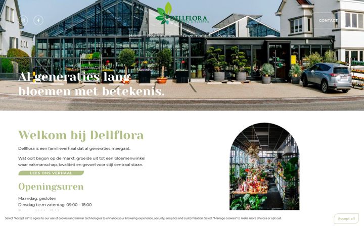 Screenshot of dellflora.be
