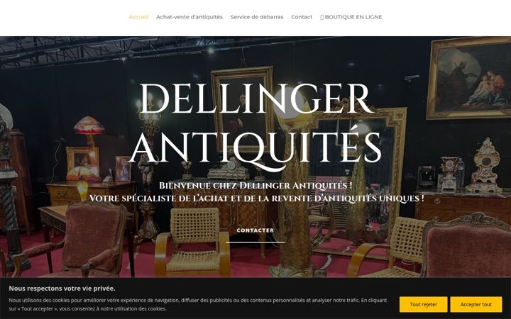 Screenshot of dellinger-antiquites.com