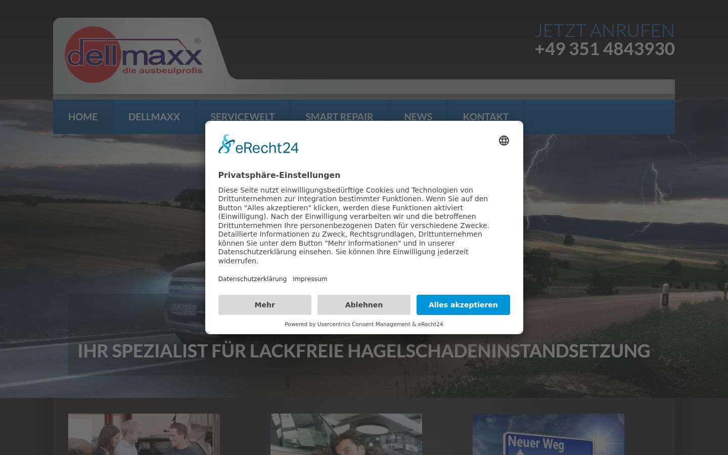 Screenshot van de toestemmingsbanner zoals getoond vóór enige interactie