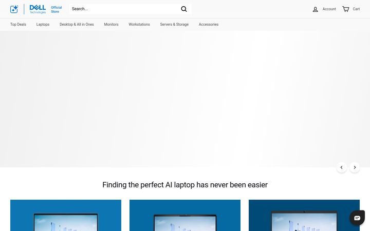 Screenshot of dellonline.co.za