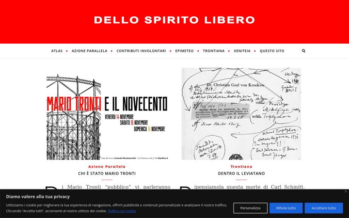 Screenshot of dellospiritolibero.it