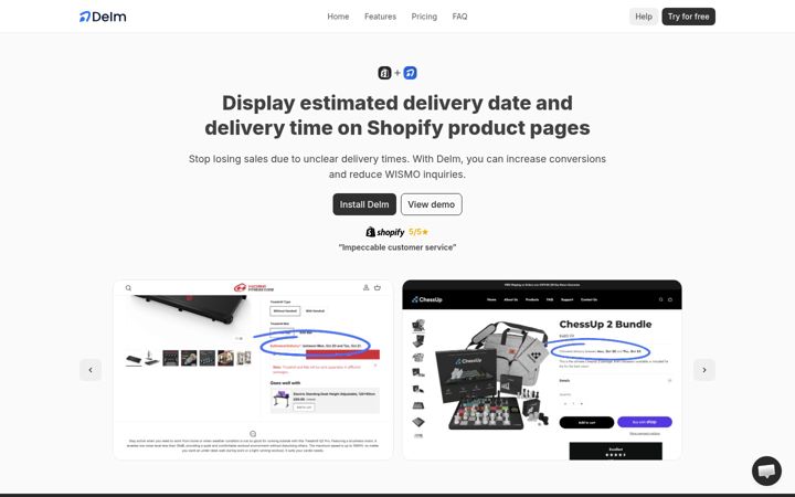 Screenshot of delm.app