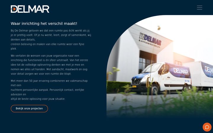 Screenshot van delmar.nl