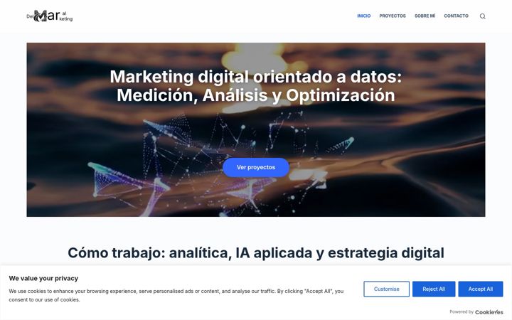 Screenshot of delmaralmarketing.com